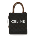 Triomphe Canvas Calfskin Mini Vertical Cabas Tan