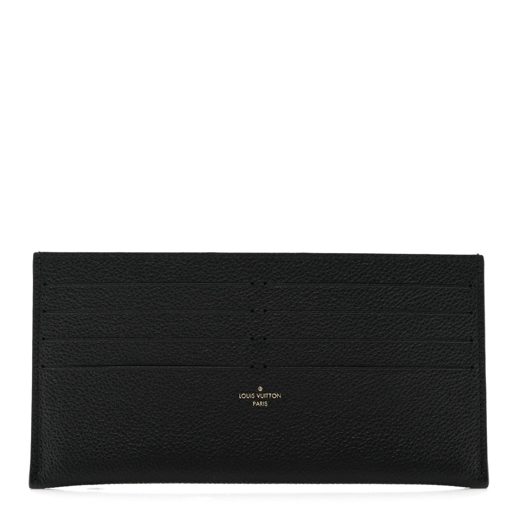 Calfskin Felicie Chain Wallet  Holder Insert Black