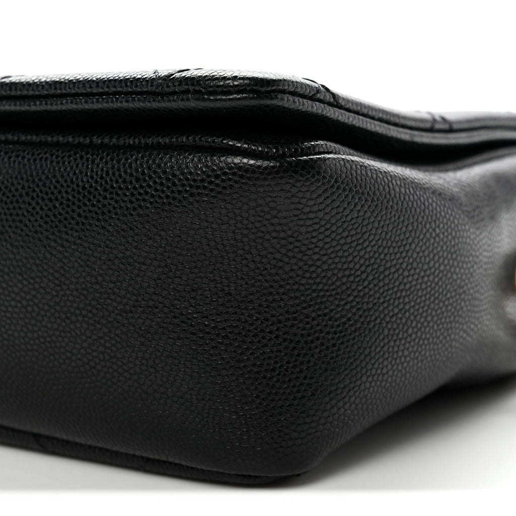 Caviar Quilted Small Fashion Therapy Flap Bag Black