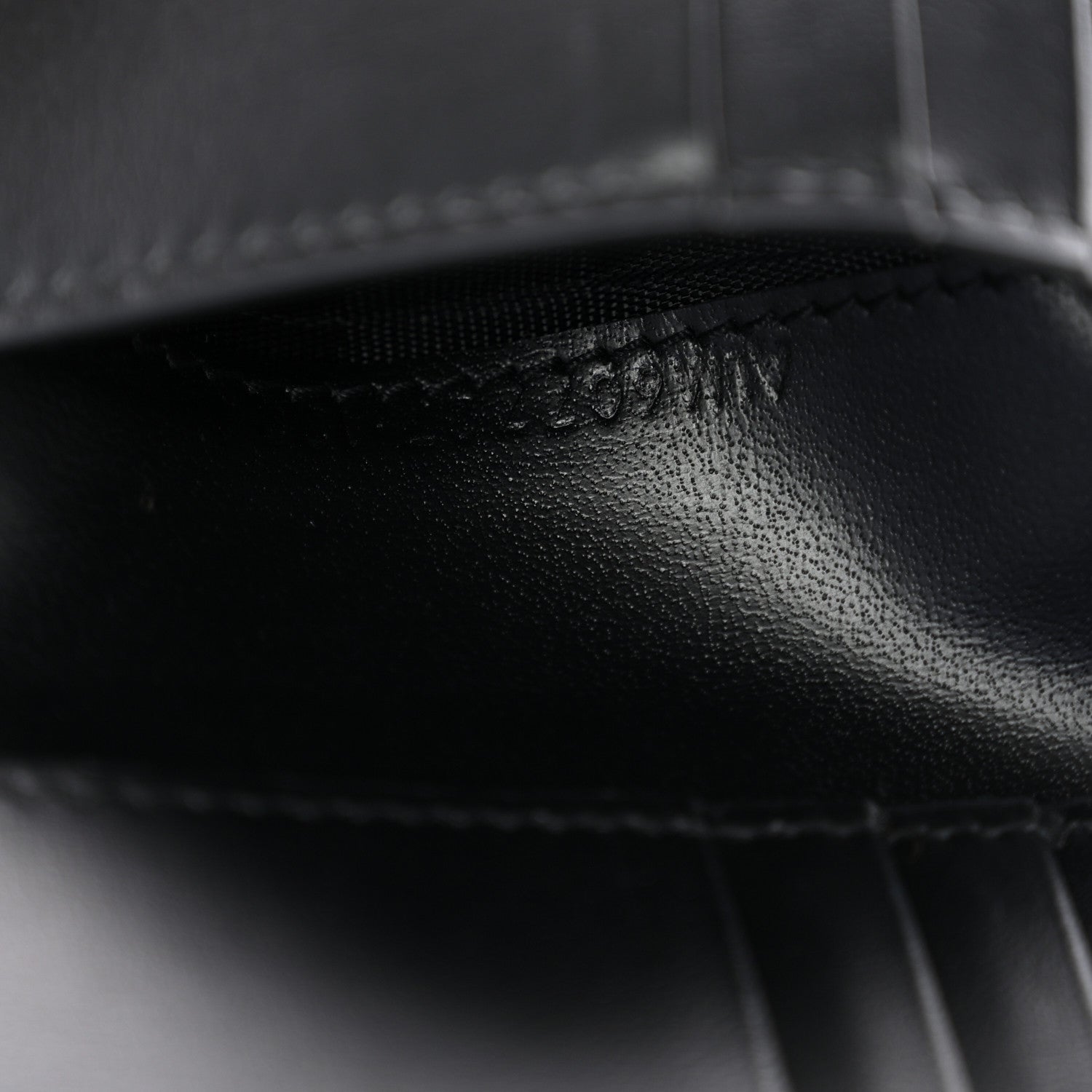 Matte Calfskin Tiny Cassandre East West Wallet Black
