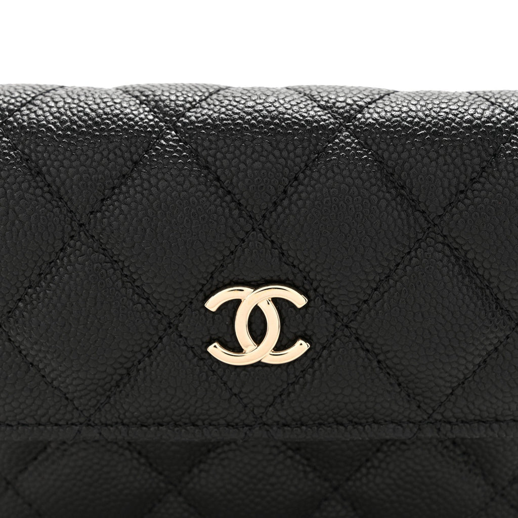Caviar Quilted Belt Bag Black