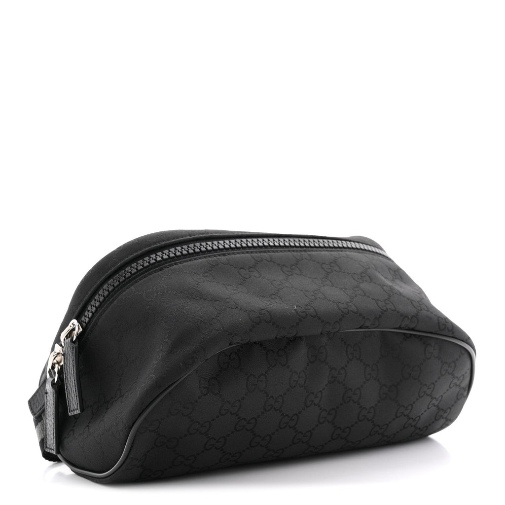 Nylon Monogram Fanny Pack Belt Bag Black