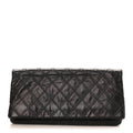 Calfskin Stitched Thin City Clutch Black