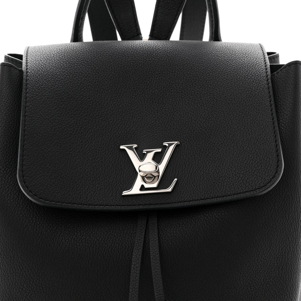 Calfskin Lockme Backpack Black