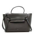 Grained Calfskin Mini Belt Bag Grey