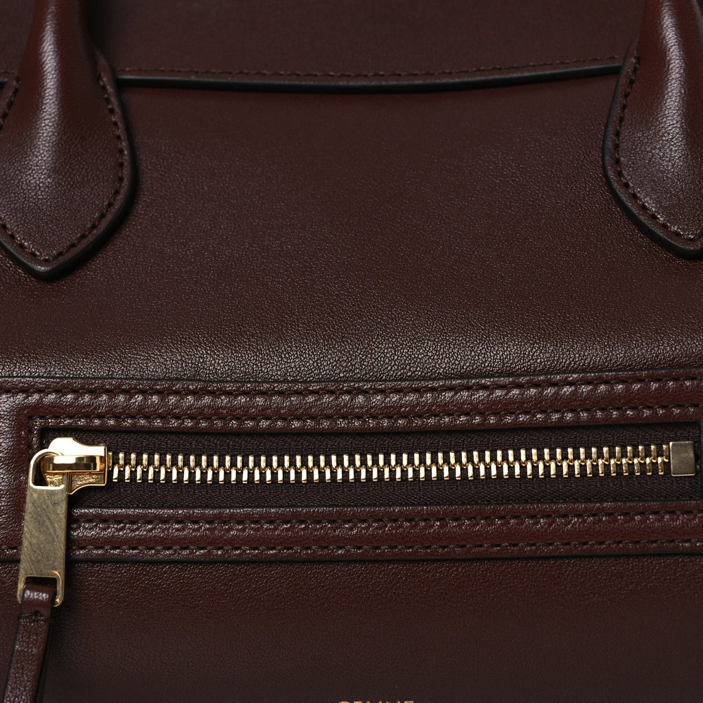 Supple Shiny Lambskin Medium New Luggage Brick