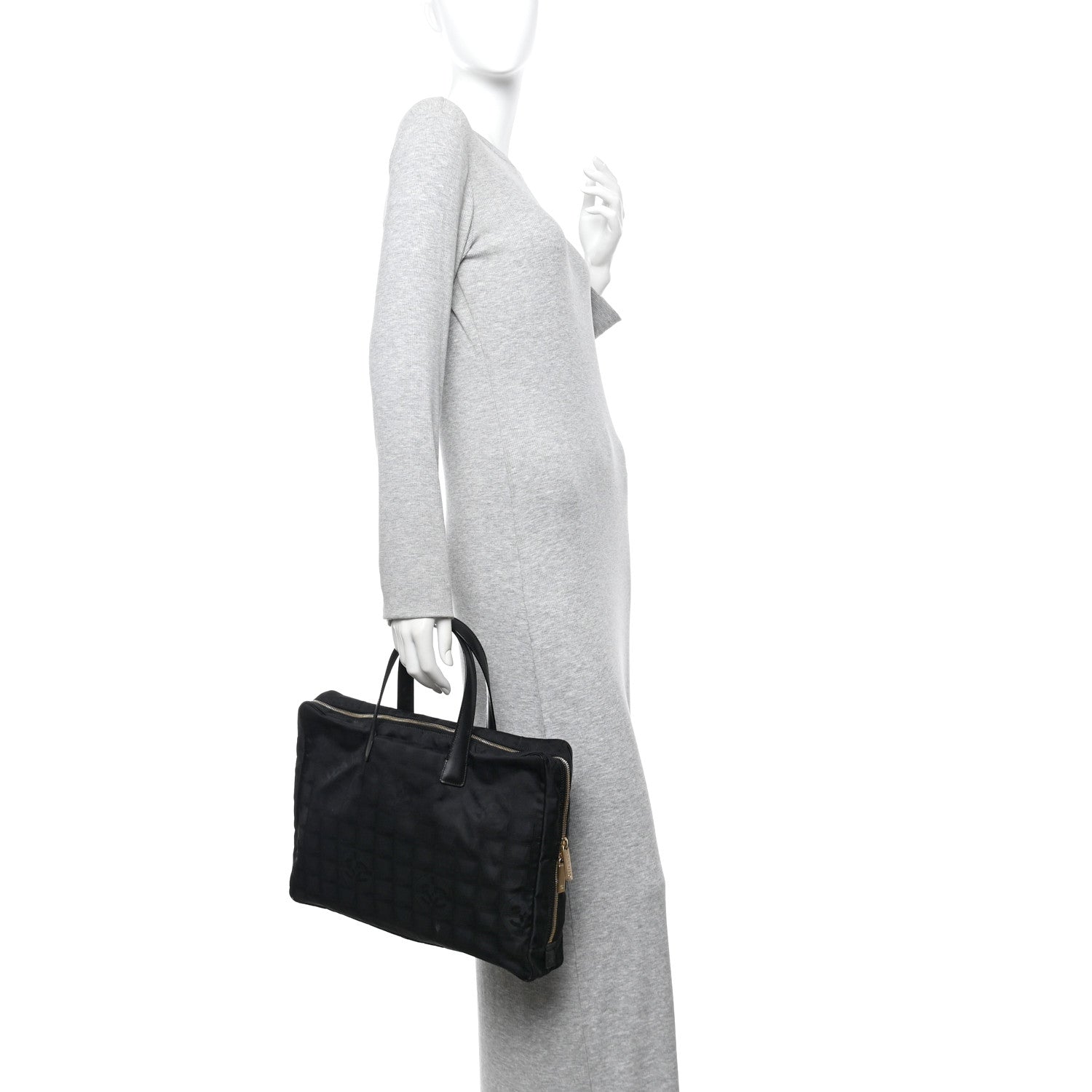Nylon Travel Briefcase Black