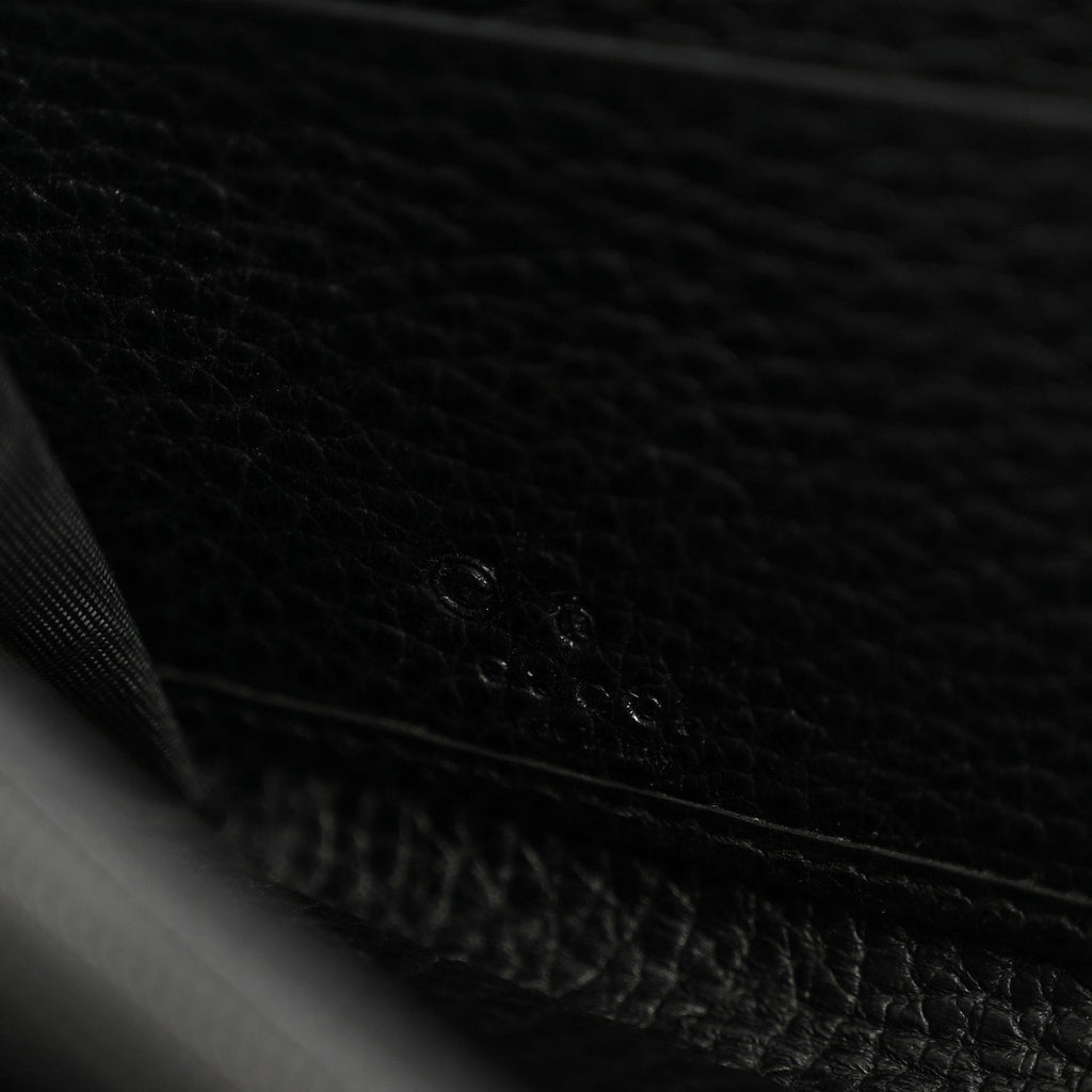 Dollar Calfskin GG Zip Around Wallet Black