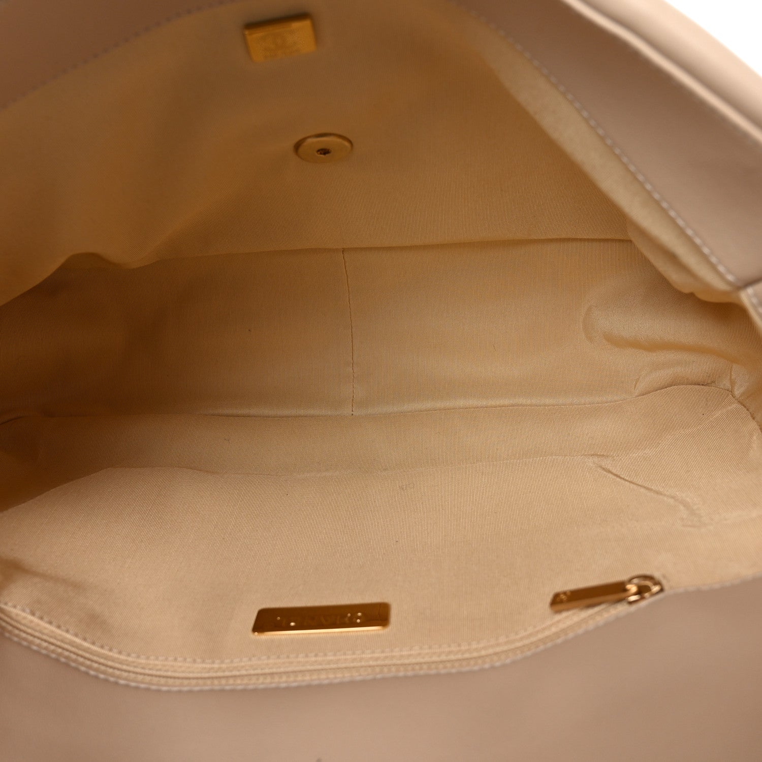 Lambskin Quilted Maxi Chanel 19 Flap Beige