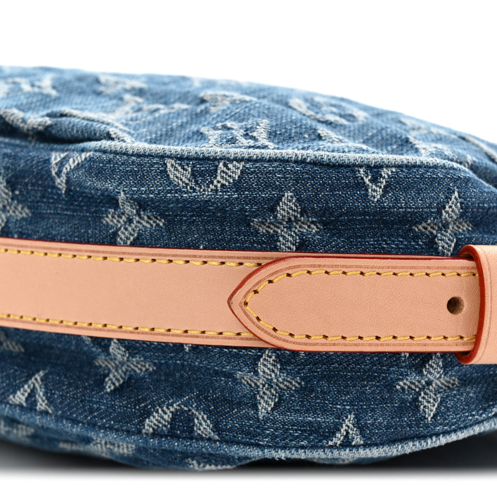 Monogram Denim Croissant MM Blue