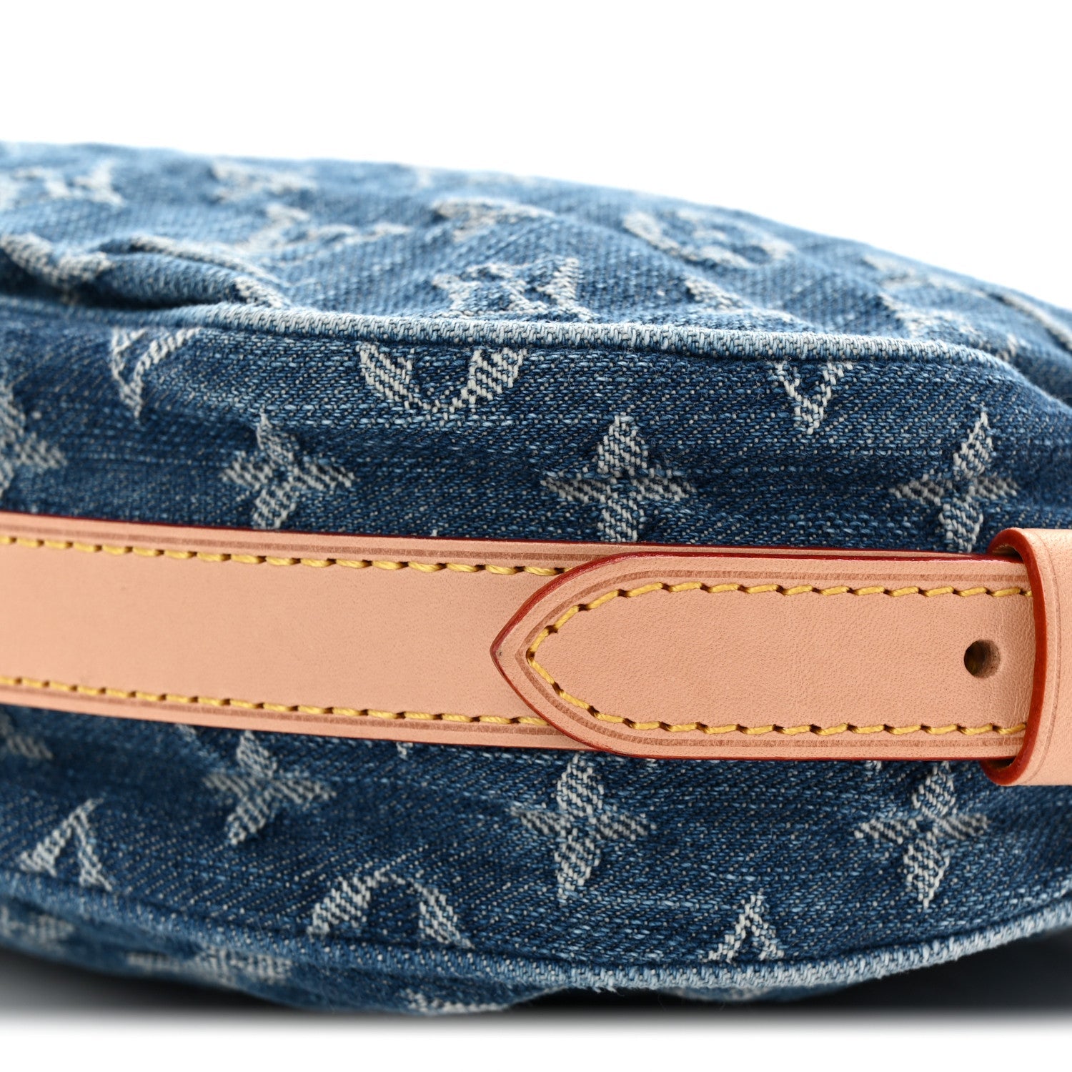 Monogram Denim Croissant MM Blue