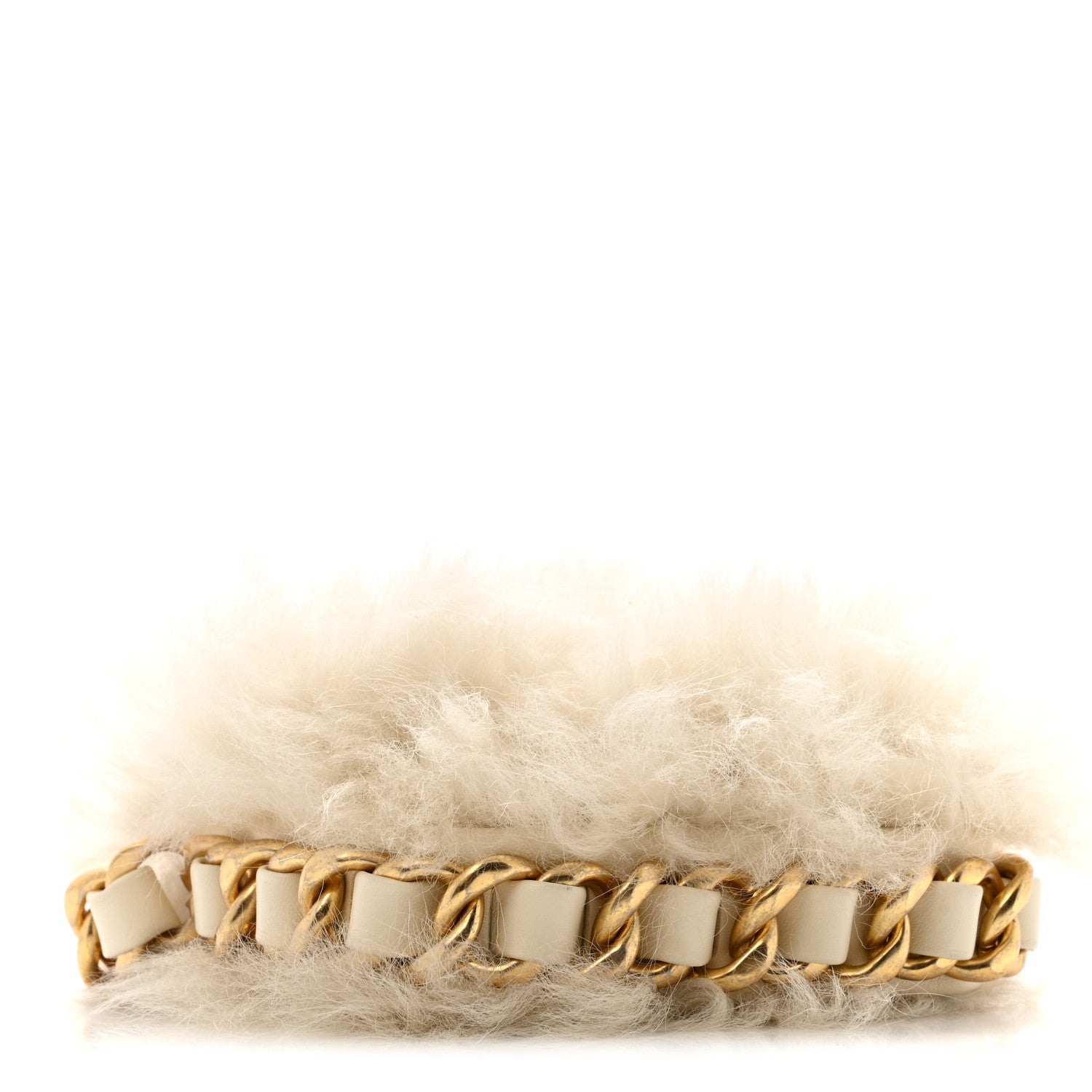 Fantasy Fur CC Mini Flap Bag White