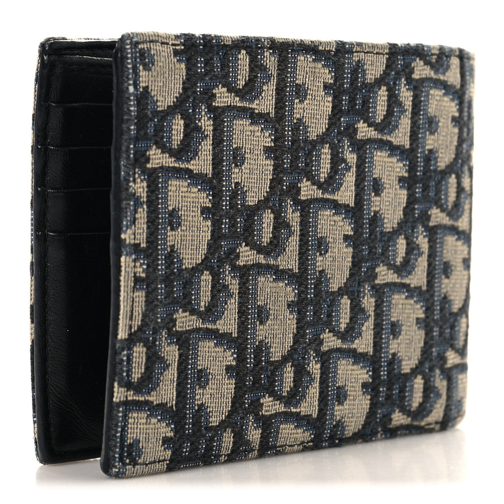 Oblique Bi-Fold Wallet Blue