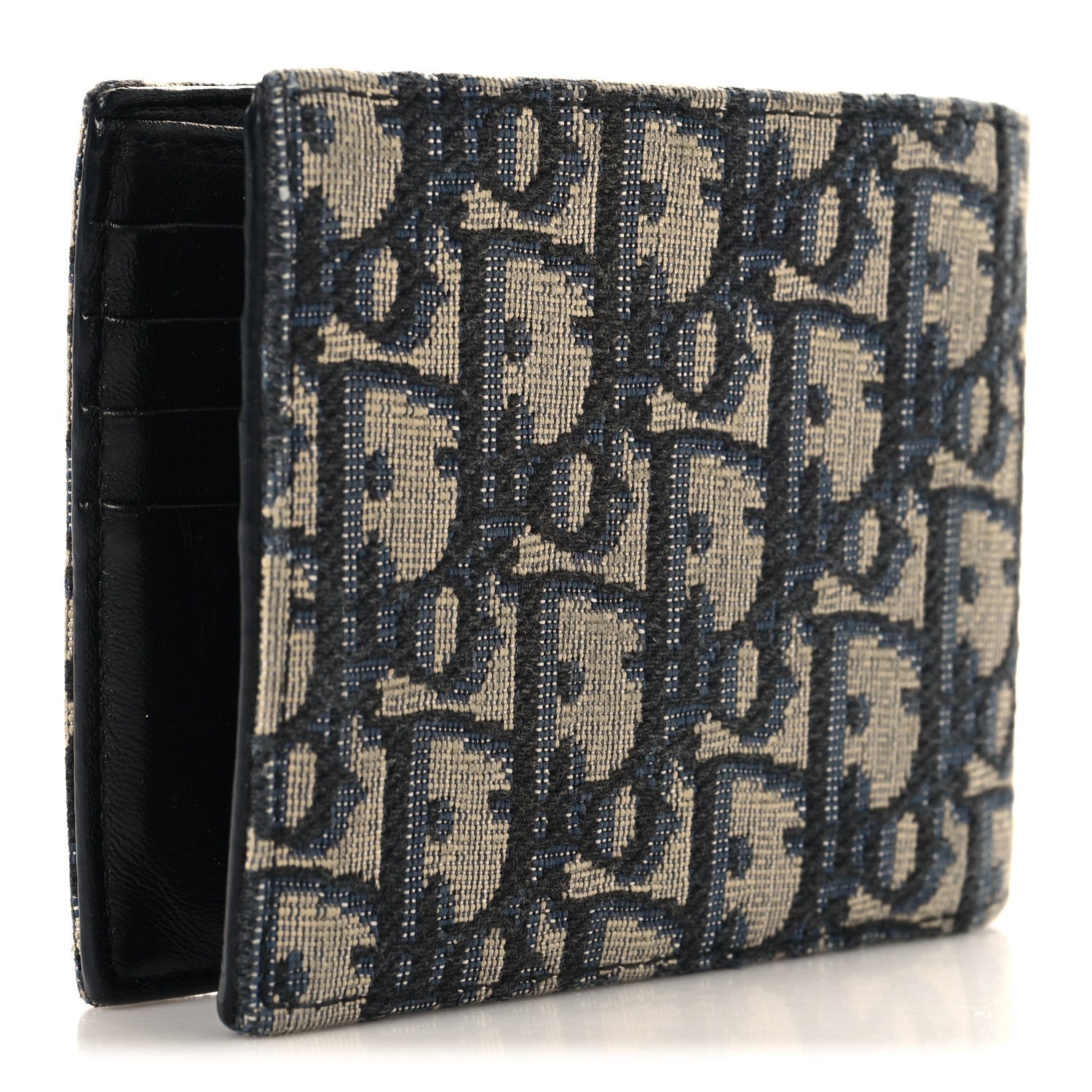 Oblique Bi-Fold Wallet Blue