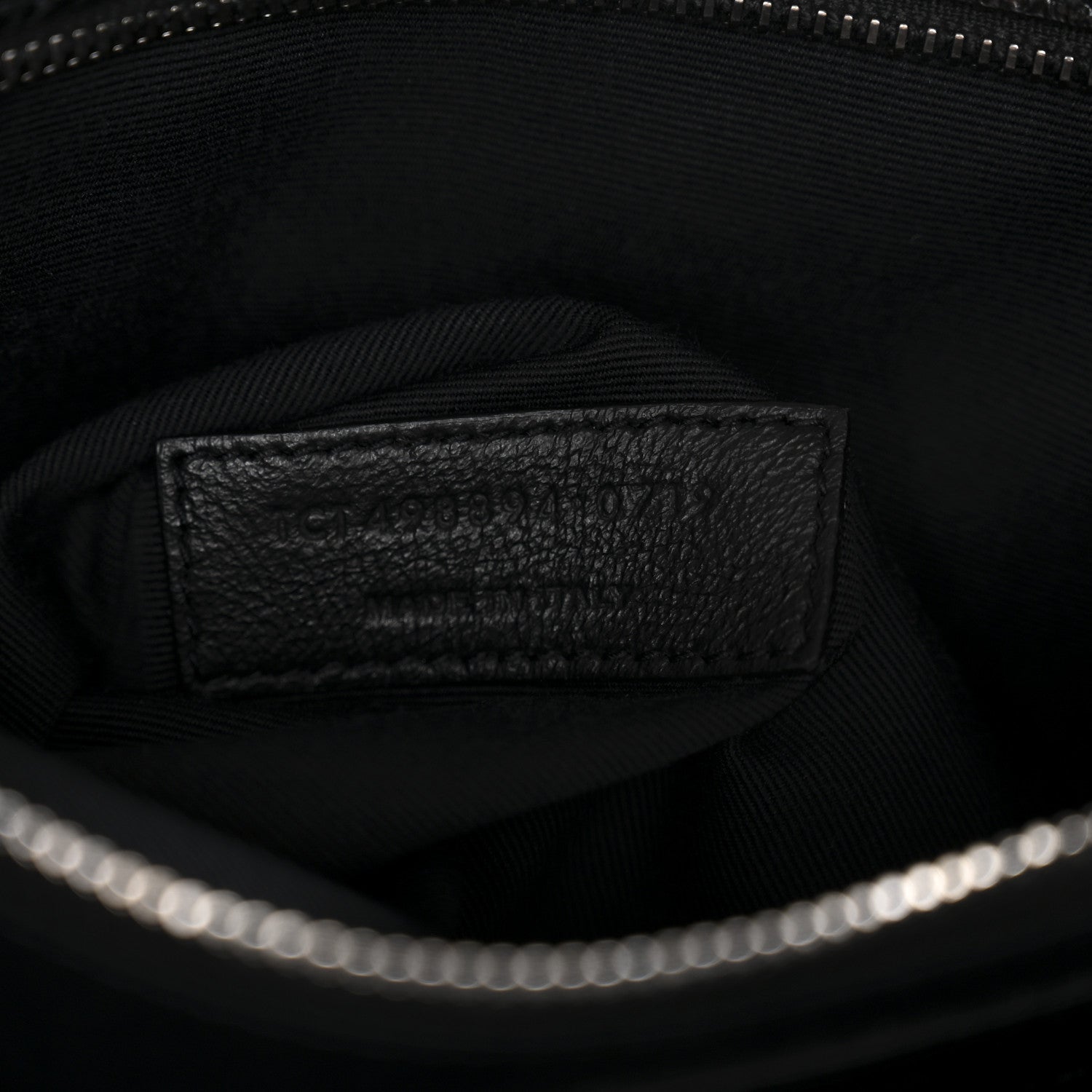 Crinkled Calfskin Matelasse Monogram Medium Niki Chain Satchel Black