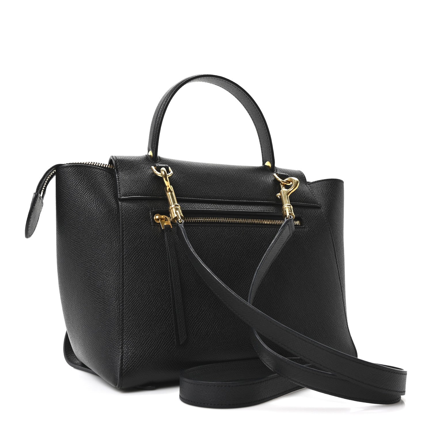 Grained Calfskin Micro Belt Bag Black