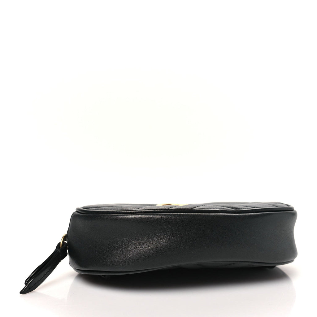 Calfskin Matelasse GG Marmont Belt Bag 75 30 Black