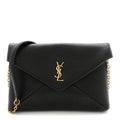 Supple Lambskin Small Cassandre Chain Pouch Black