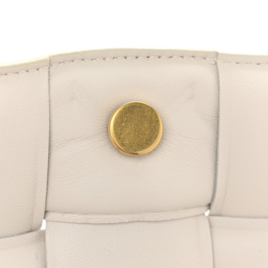 Nappa Maxi Intreccio Padded Cassette Crossbody Bag Chalk