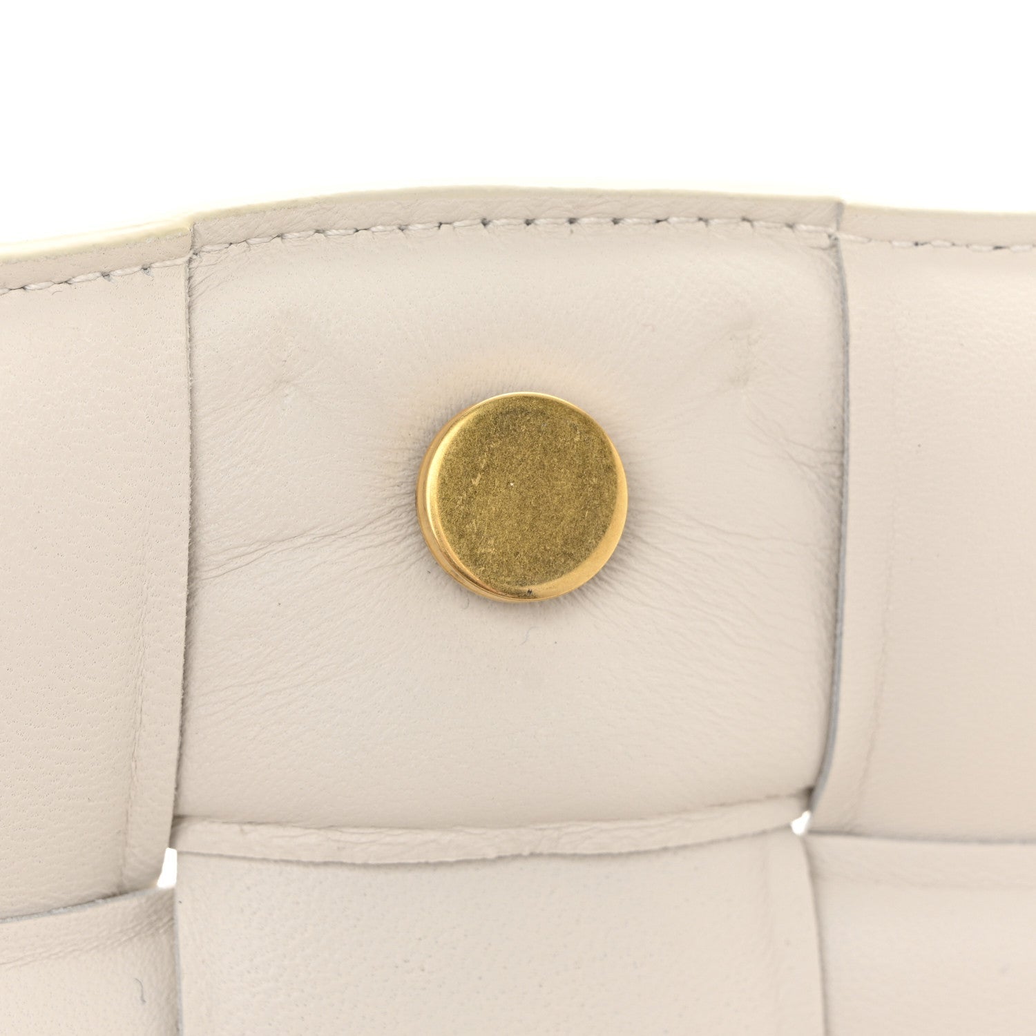 Nappa Maxi Intreccio Padded Cassette Crossbody Bag Chalk