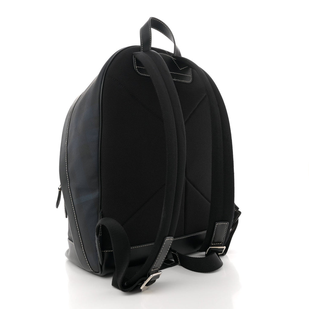 E-Canvas Check Jett Backpack Navy Blue