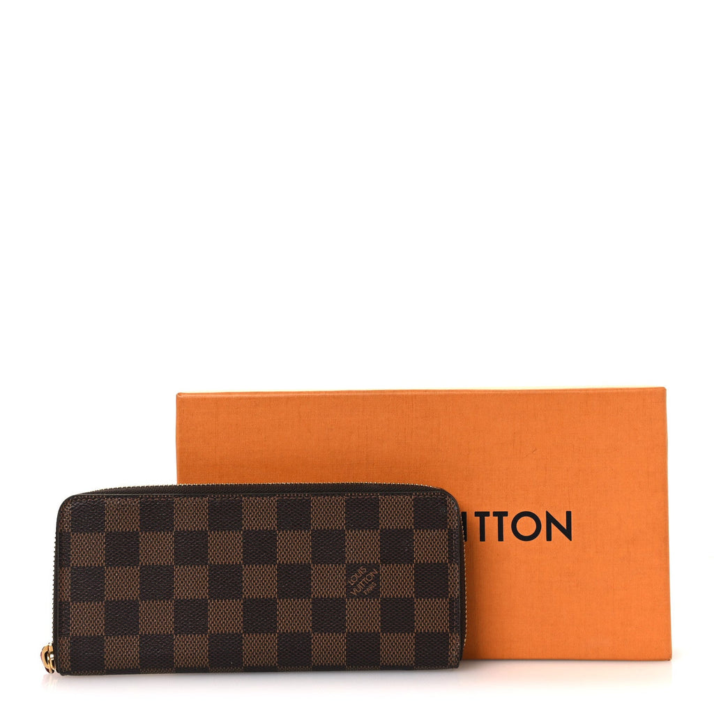 Damier Ebene Clemence Wallet Cherry