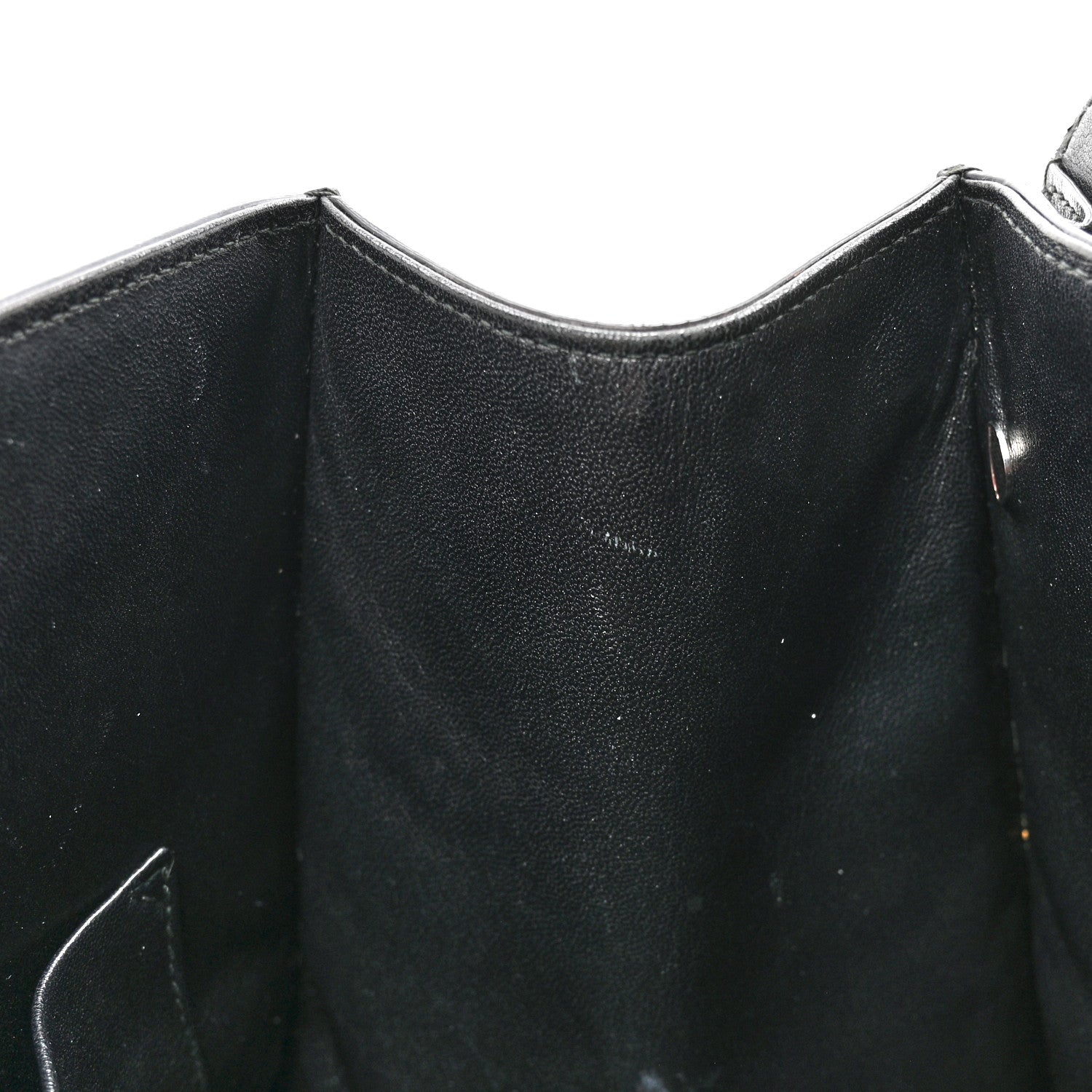 Grained Calfskin Large Diorever Flap Black