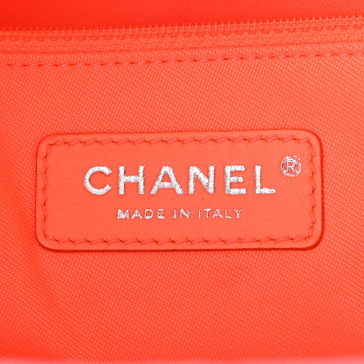 Mixed Fibers Calfskin Medium Deauville Tote Pink Orange