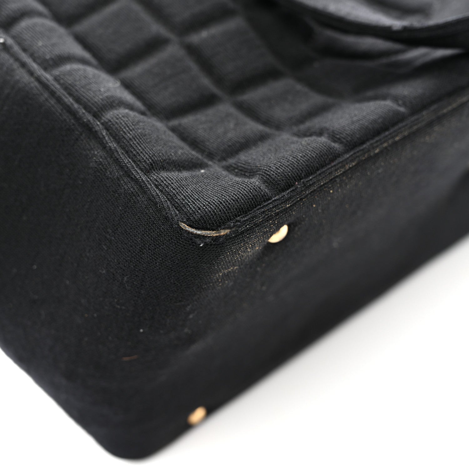 Jersey Square Quilted Bowler Black