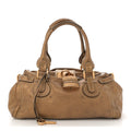Metallic Calfskin Medium Paddington Satchel Gold