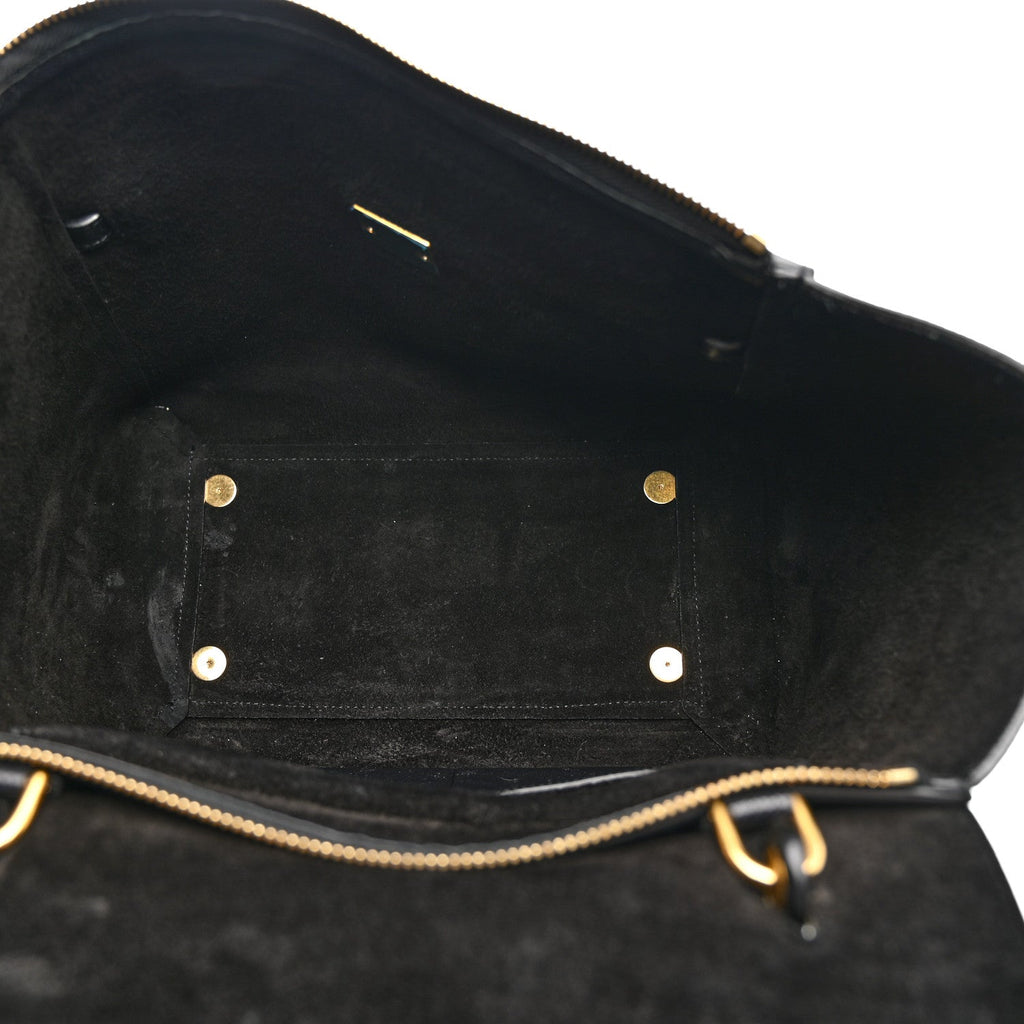Baby Grained Calfskin Mini Belt Bag Black