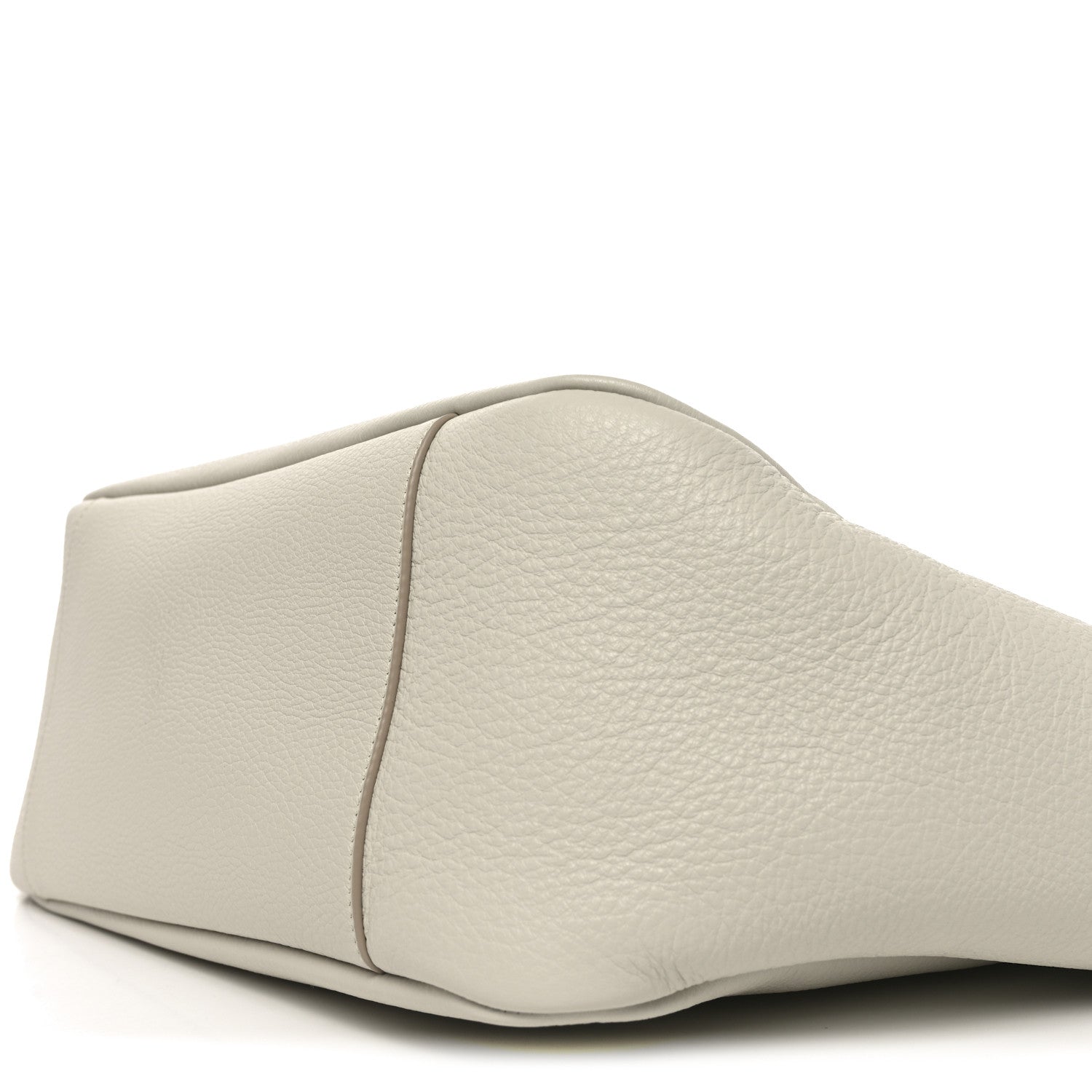 Grained Deerskin Bea Tote Blanc Vintage