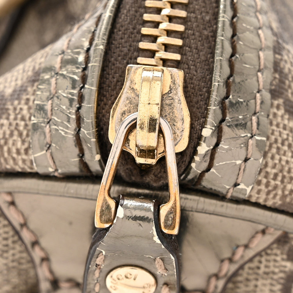 GG Plus Monogram Small Joy Boston Metallic