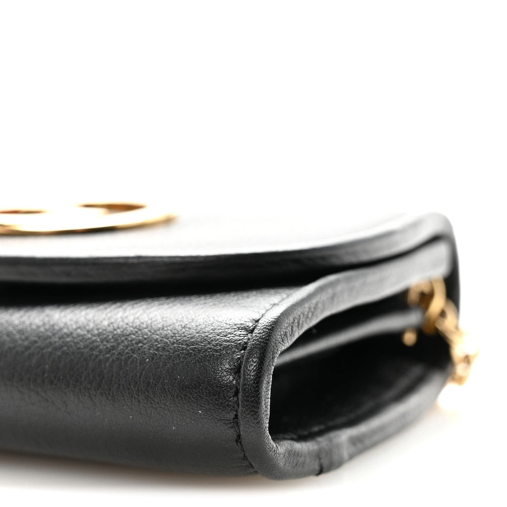 Roxy Calfskin Medium Blondie Chain Wallet Black