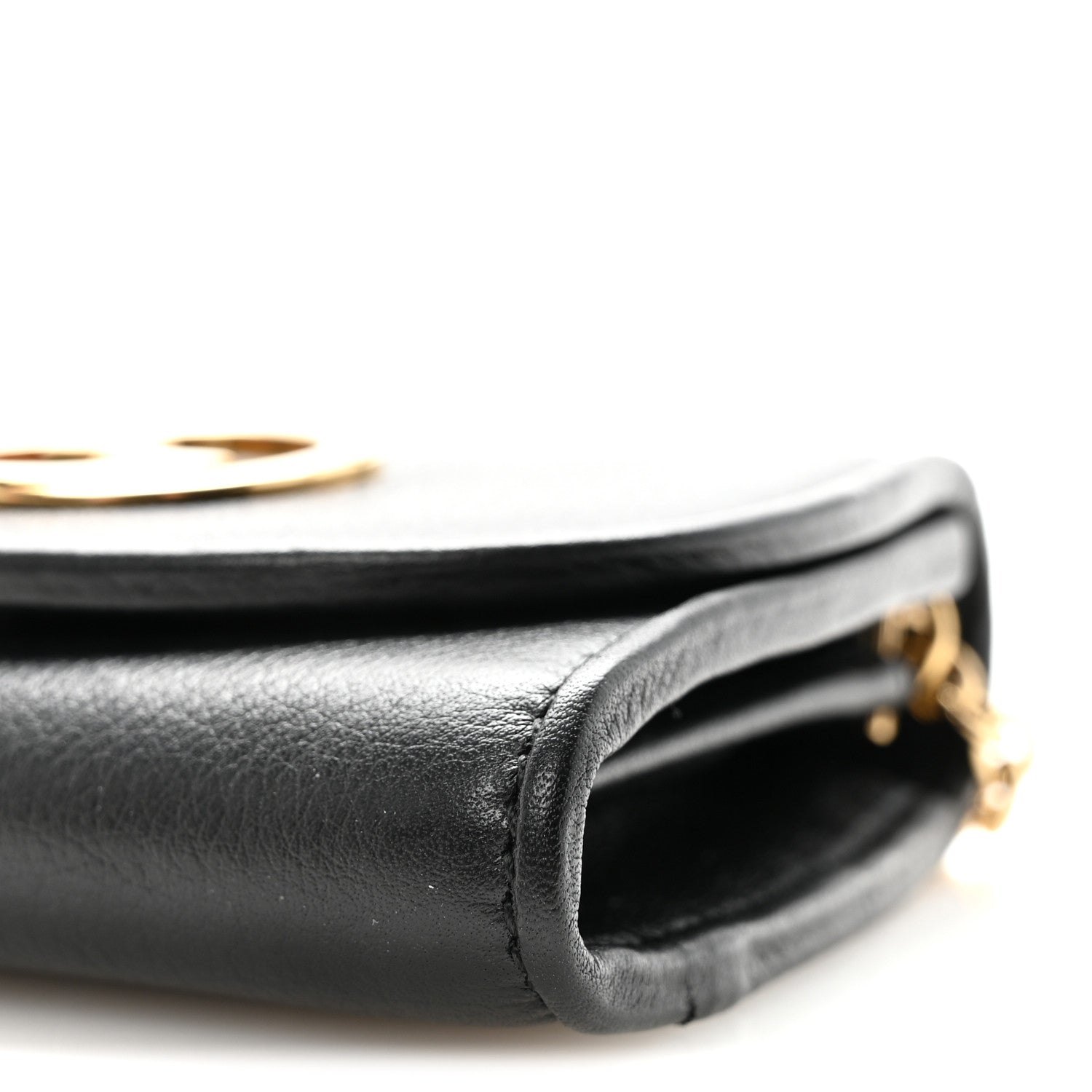 Roxy Calfskin Medium Blondie Chain Wallet Black