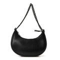 Smooth Calfskin Chain Strap Ava Shoulder Bag Black