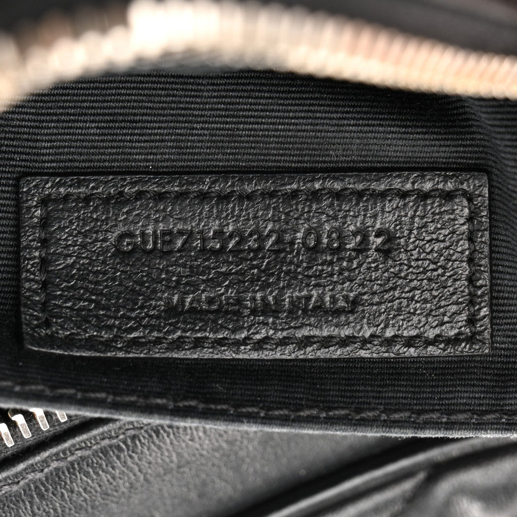 Calfskin Matelasse Monogram Lou Camera Bag Black