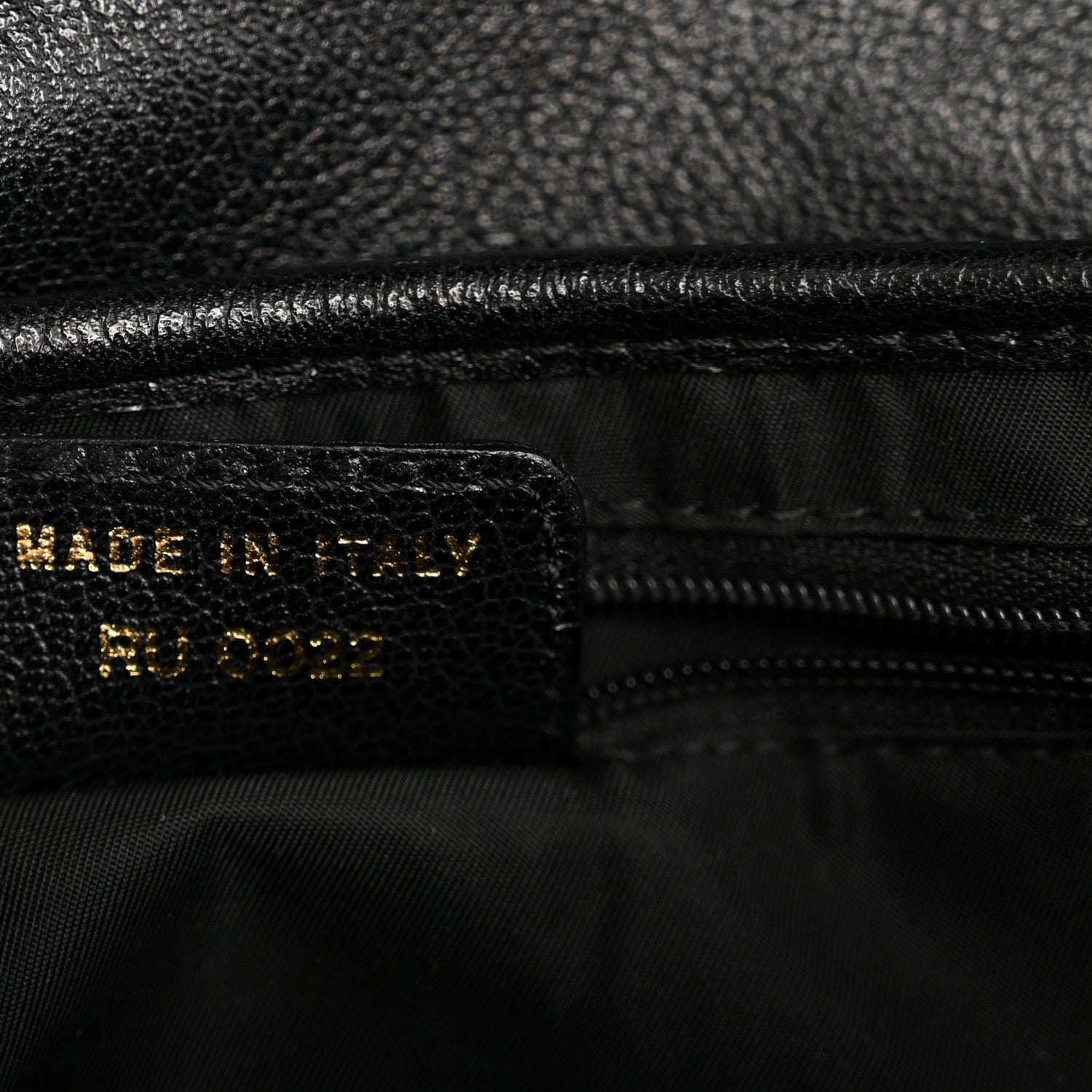 Shiny Goatskin  Saddle Bag Black