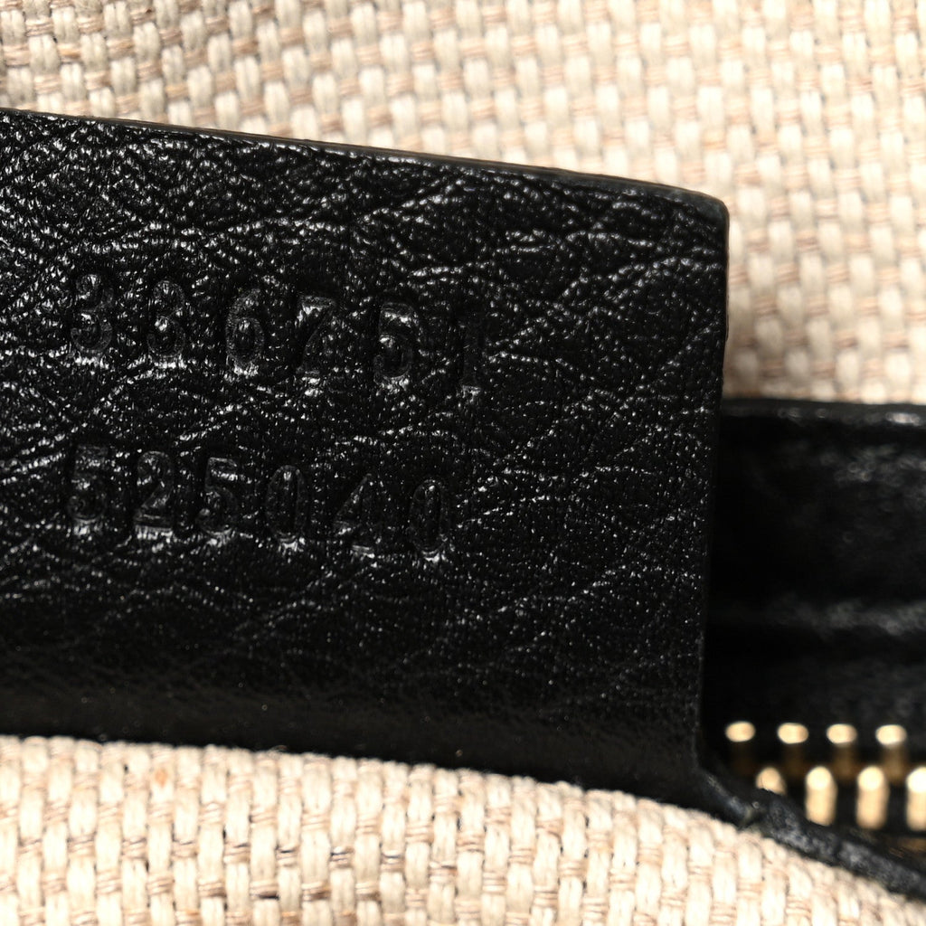 Pebbled Calfskin Small Soho Shoulder Bag Black