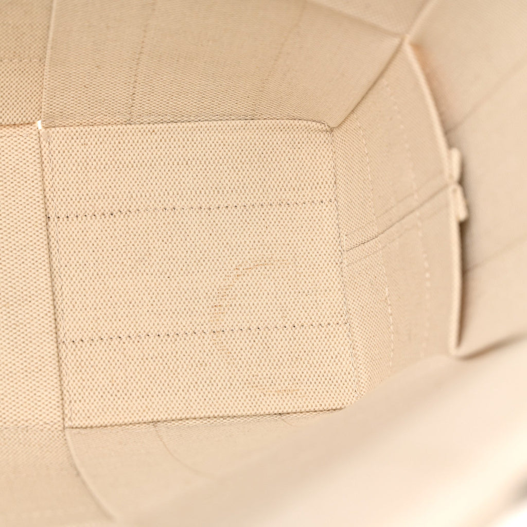 Canvas Nappa Maxi Intrecciato Large Arco Tote Natural Fondant