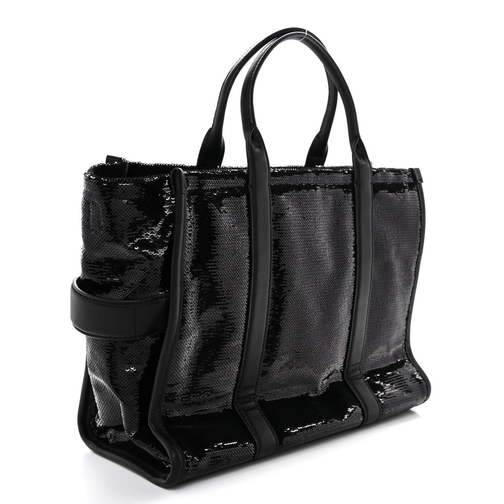 Sequin Medium The Tote Bag Black