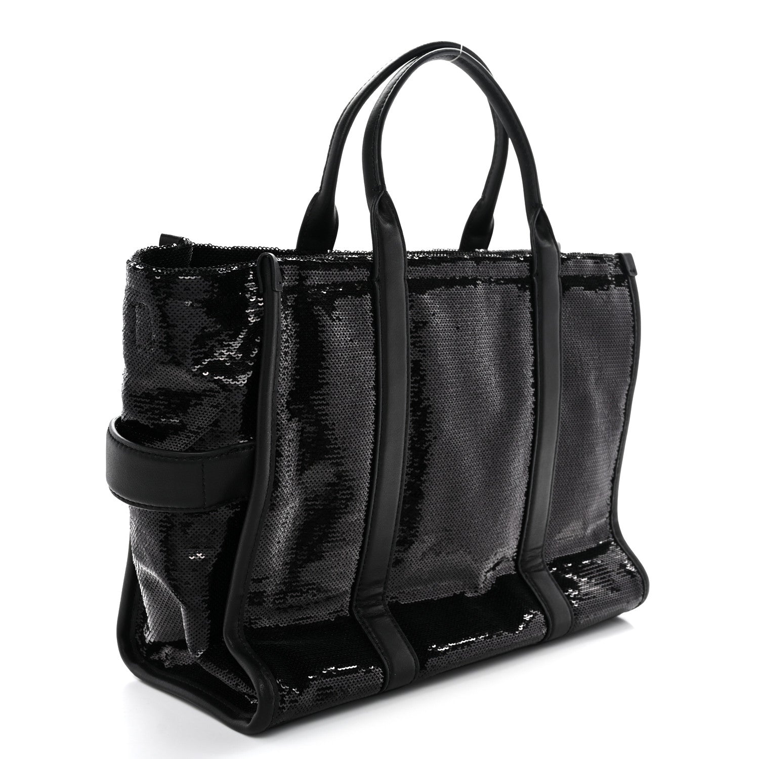 Sequin Medium The Tote Bag Black