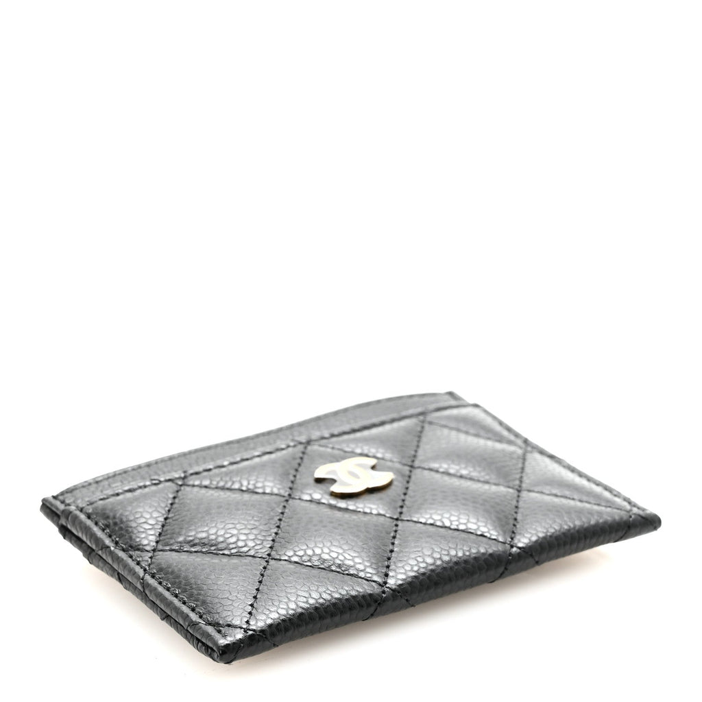 Caviar Quilted  Holder Black