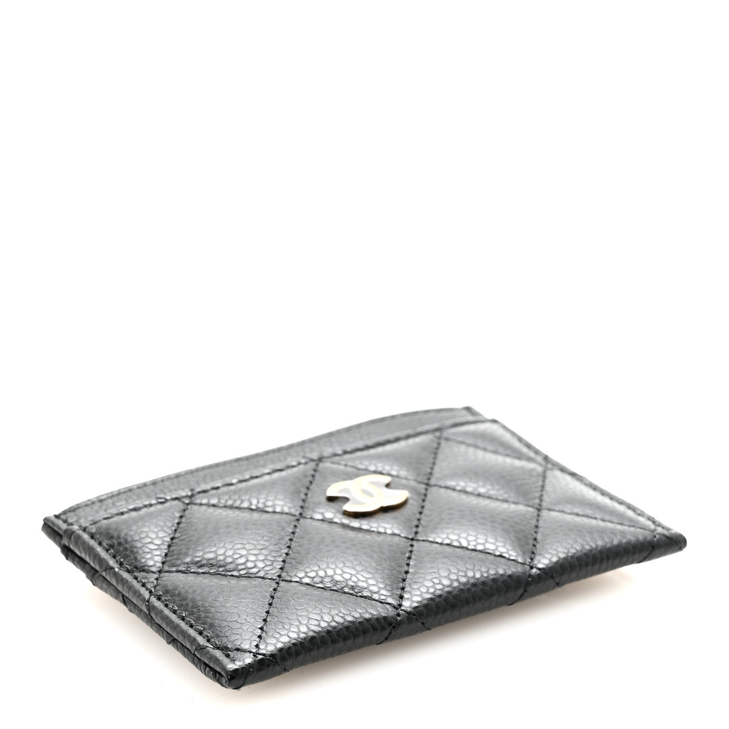 Caviar Quilted  Holder Black