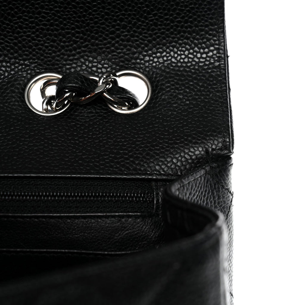 Caviar Quilted Jumbo Single Flap Black