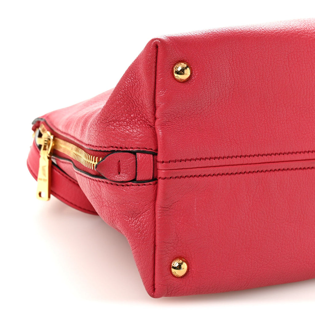 Goatskin Madras Top Handle Bag Fragola