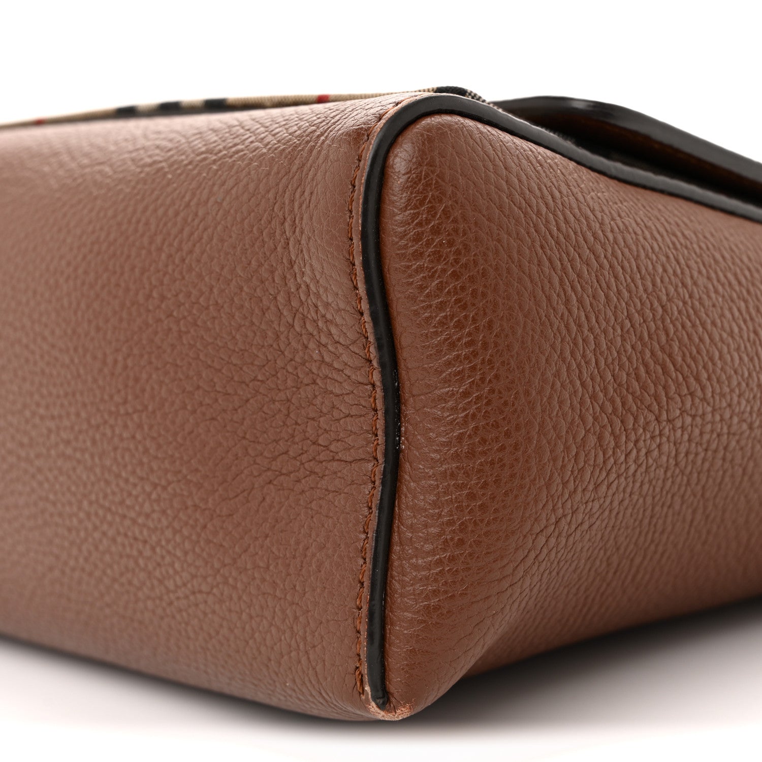 Calfskin Vintage Check Note Crossbody Bag Tan