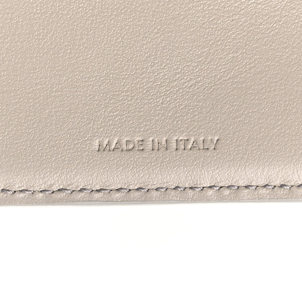Shiny Calfskin Small Triomphe Wallet Pale Beige