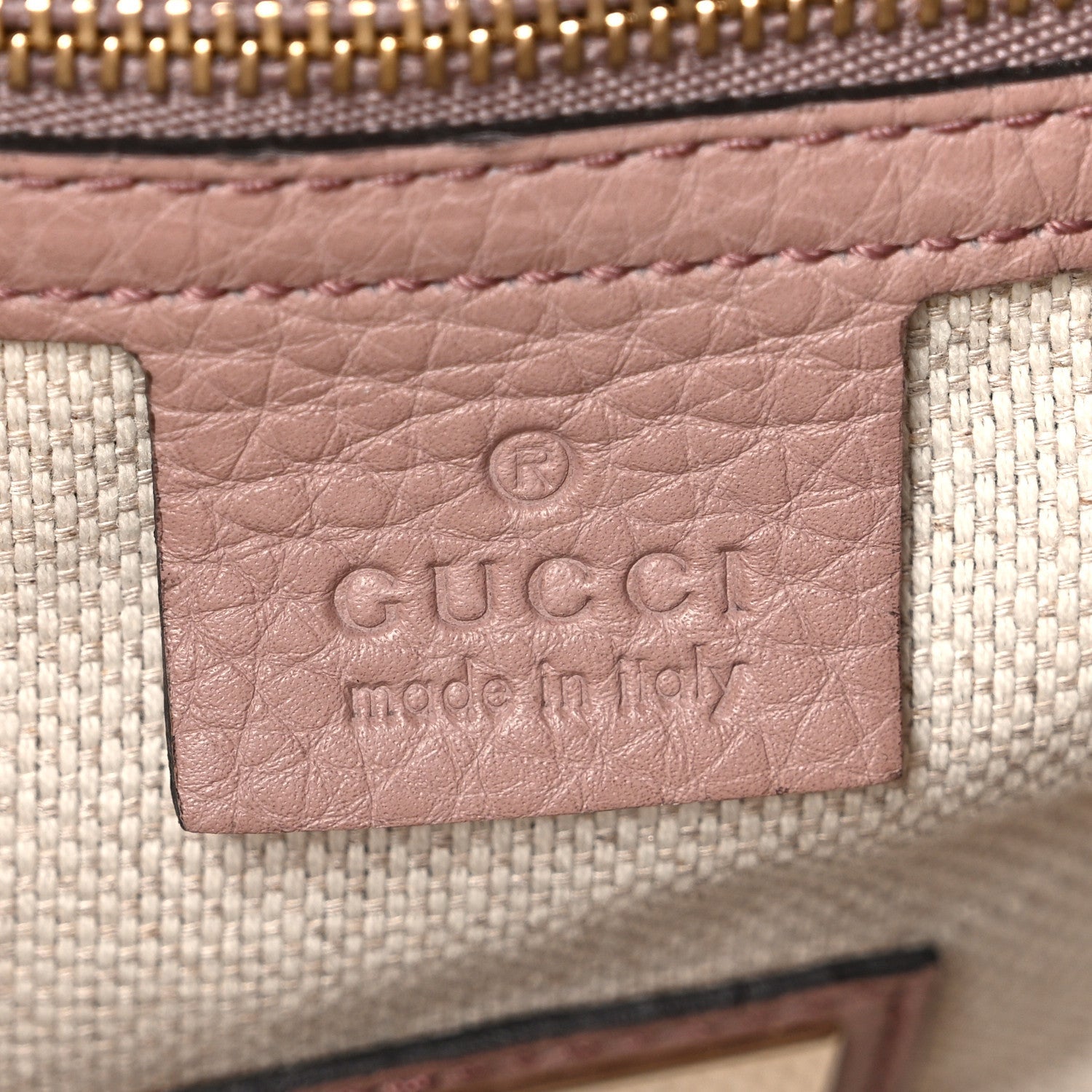 Pebbled Calfskin Small Soho Shoulder Bag Light Pink