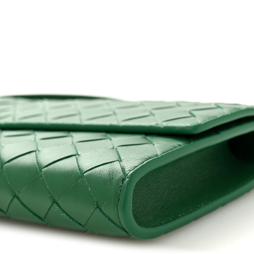 Nappa Intrecciato Long Andiamo Top Handle Clutch Jungle